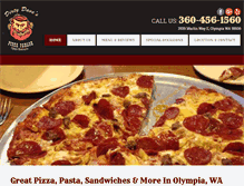 Tablet Screenshot of dirtydavespizza.com